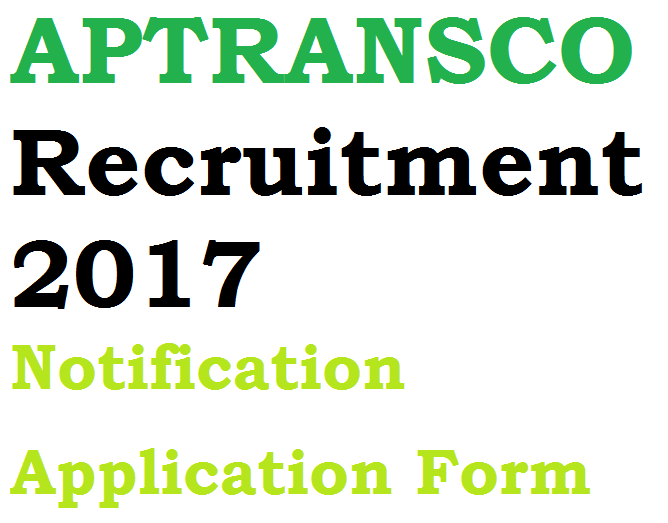 APTRANSCO Recruitment 2017 Notification Application Form 