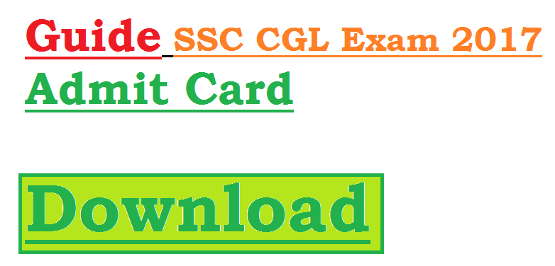 download ssc cgl admit card